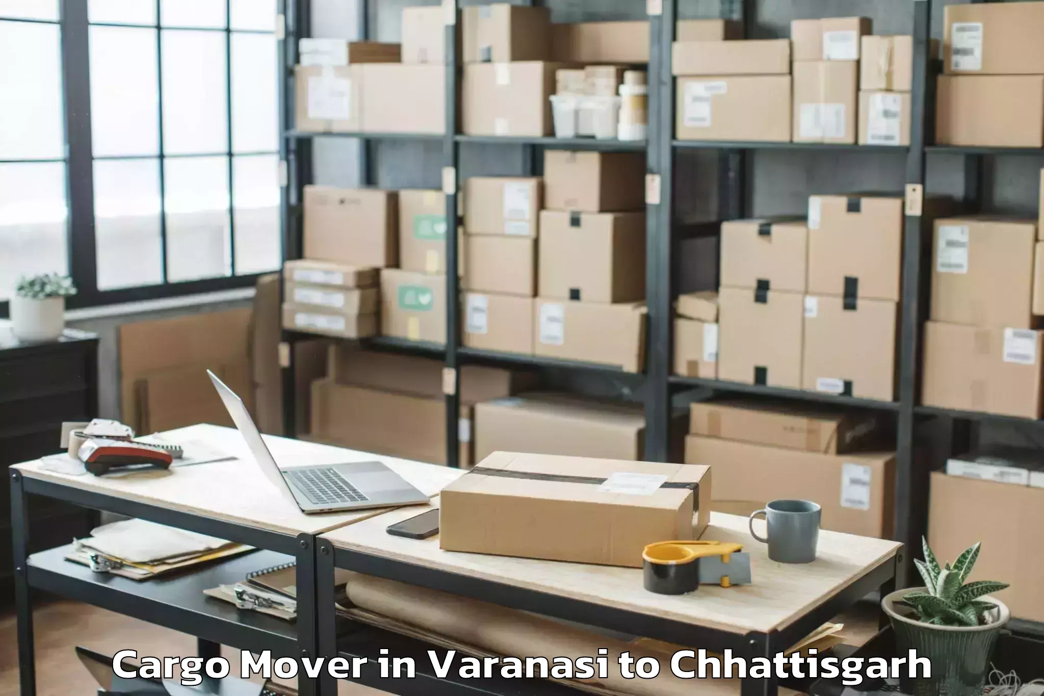 Book Varanasi to Itm University Raipur Raipur Cargo Mover Online